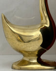 Vintage Brass Goose Bookends-A Pair