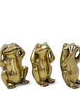 Vintage Morality Frogs Hear, Speak, See No Evil- A Set of Three