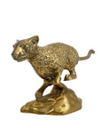 Vintage Brass Cheetah Figurine