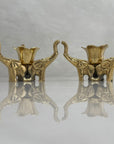 Vintage Brass Elephant Candleholders-A Pair