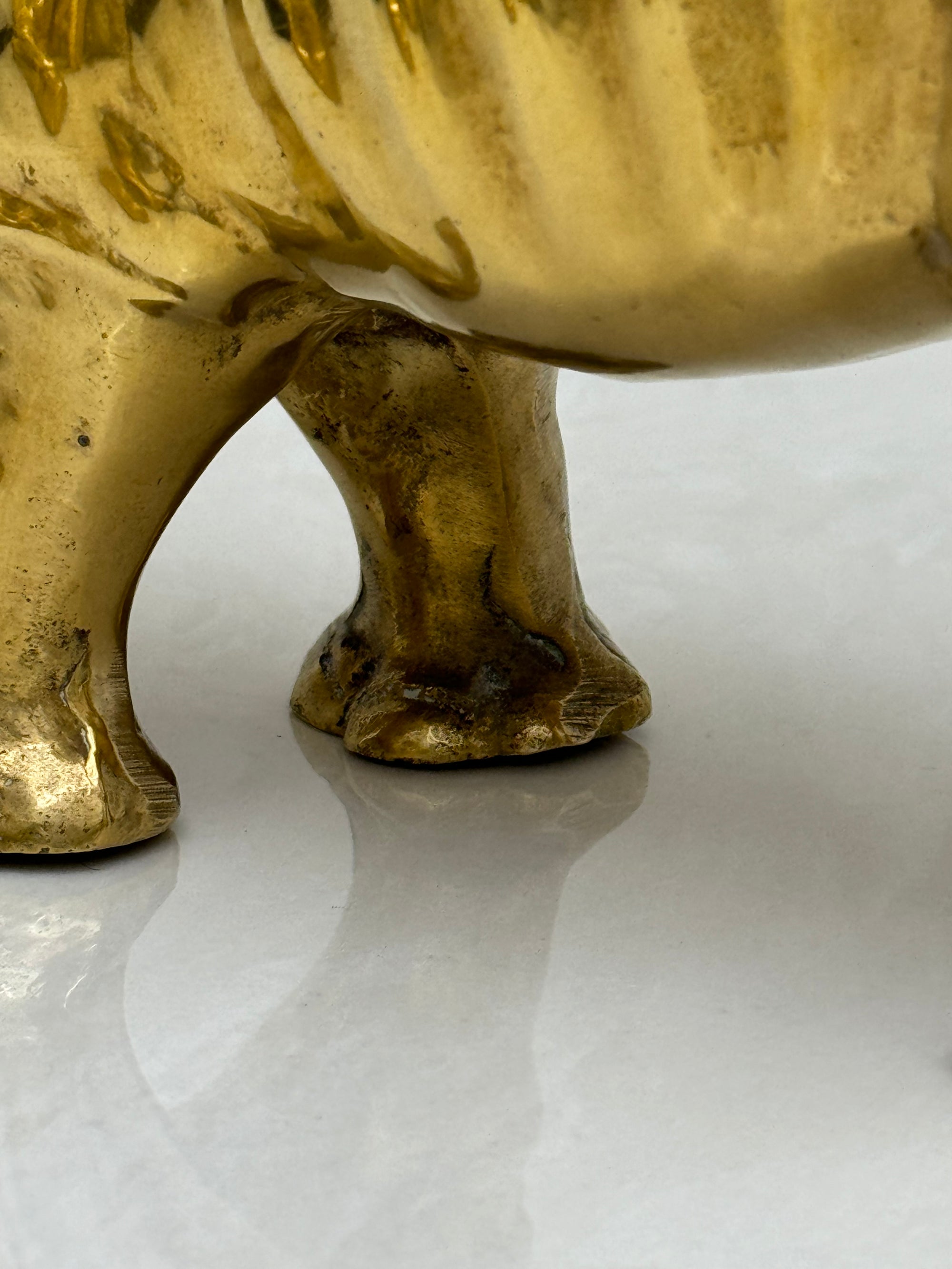 Vintage Brass Rhino