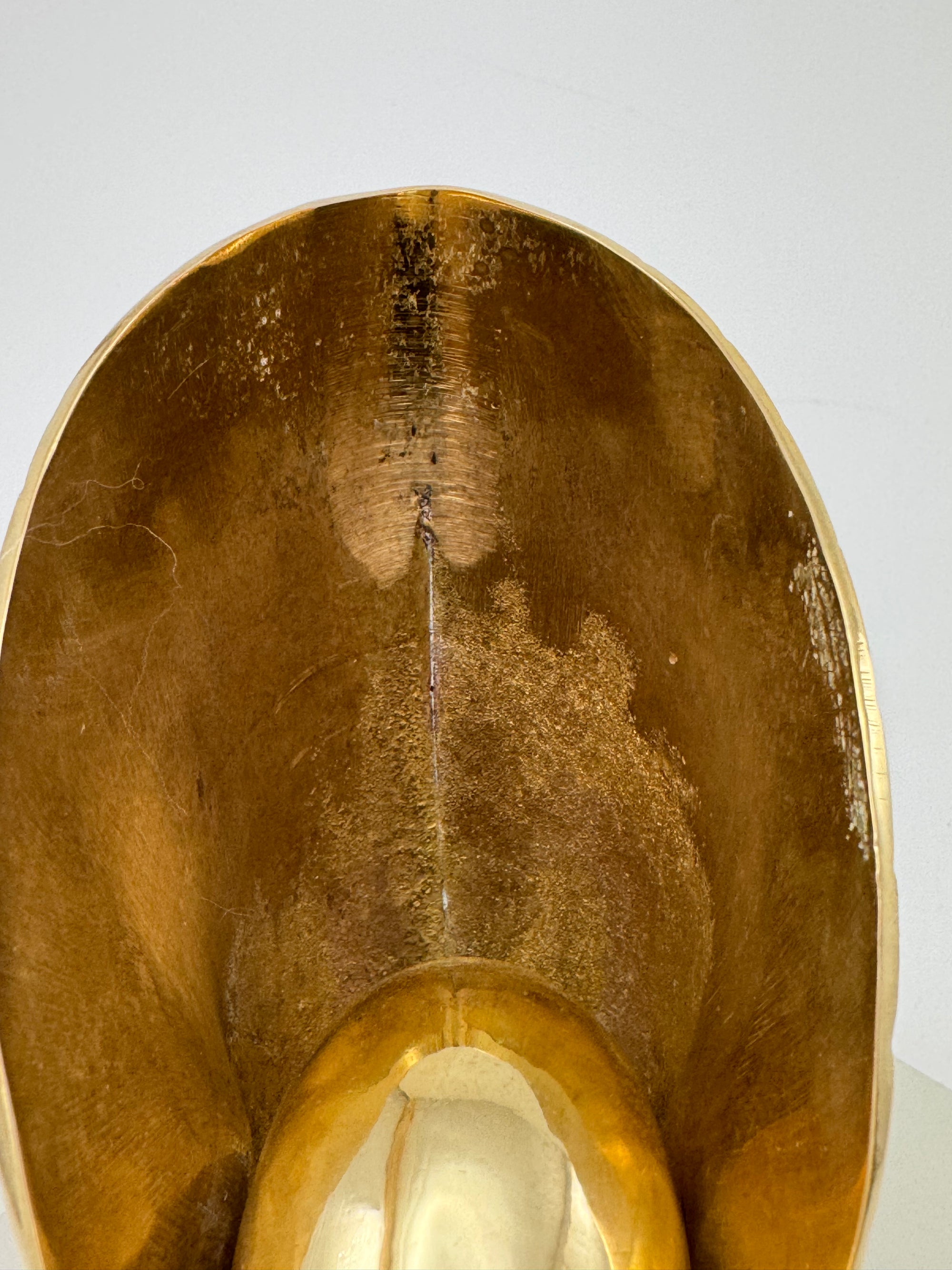 Vintage Brass Shell Vase