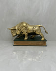 Vintage Brass Charging Bull