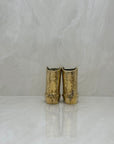 Small Vintage Brass Cowboy Boot Vases-A Pair