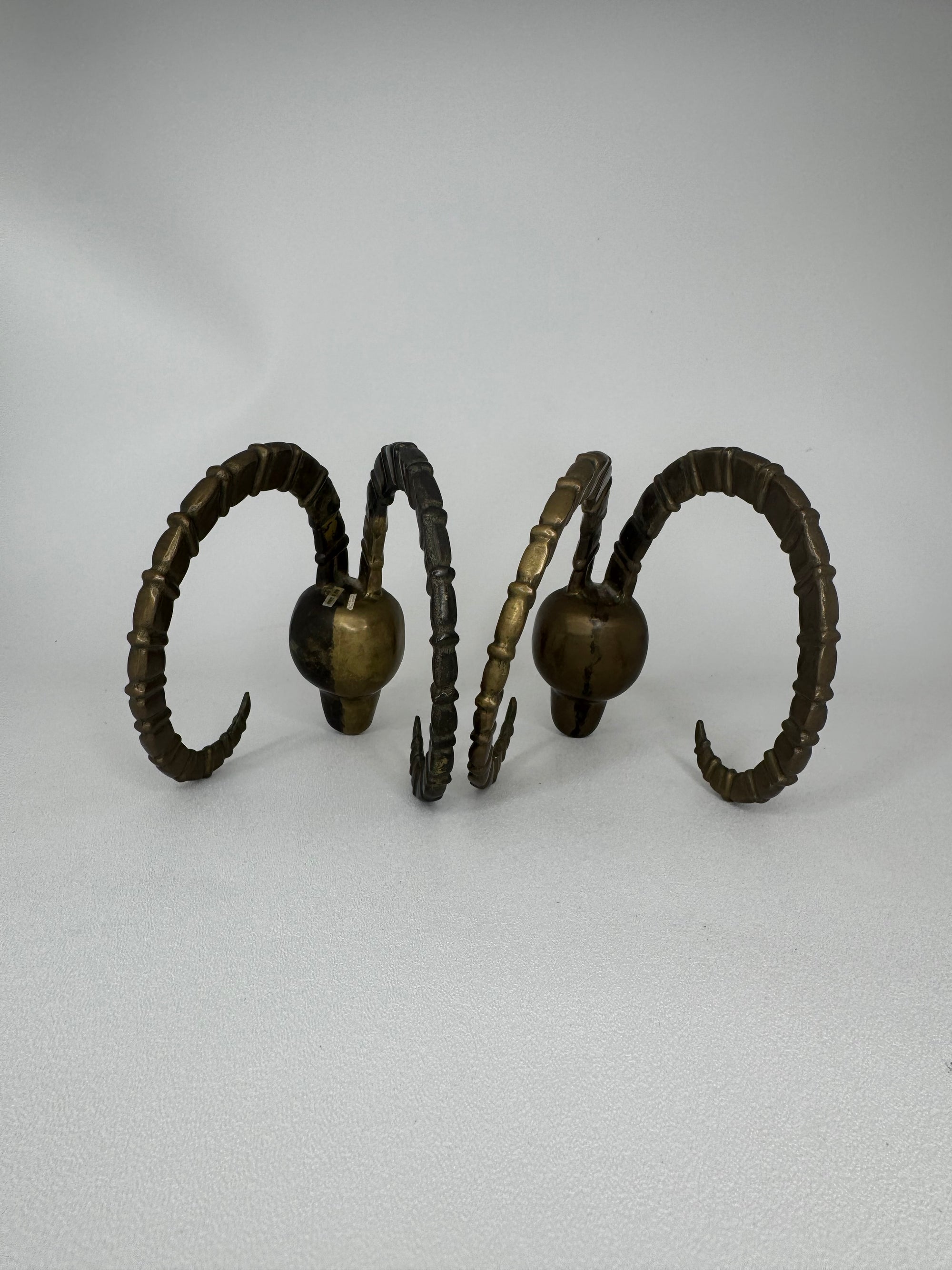 Vintage 1981 Dolbi Cashier Ram Horn Sculptures