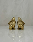 Vintage Brass Moon Gazing Bunnies-A Pair