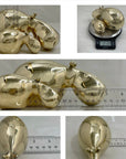 Golden Snooze – Vintage Brass Hippo Pair