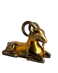 Vintage Brass Ram Sculpture