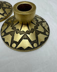 Vintage Brass Candlestick Holders with Crown Motifs - Inspired by Nordisk Malm