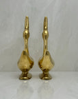 Vintage Brass Goose Bookends-A Pair