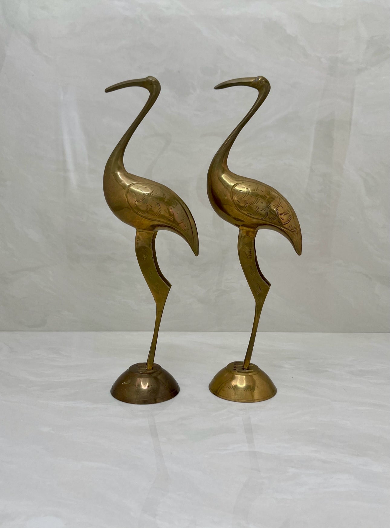 Vintage Brass Birds- A Pair