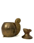 Vintage Brass Squirrel Trinket Container