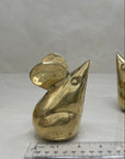 Vintage Brass Mouse Pair