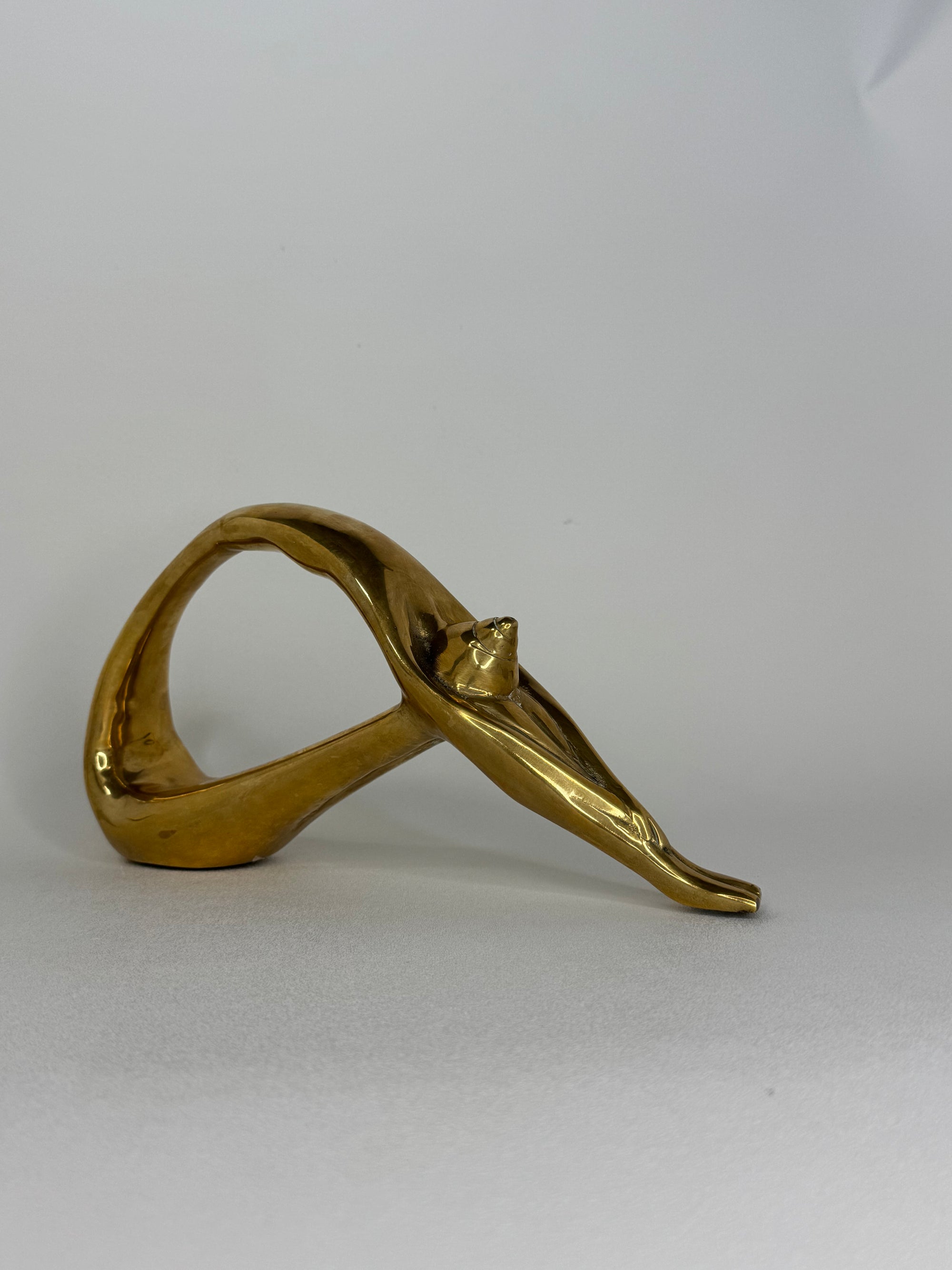 Vintage Brass Yoga Sculpture