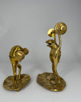 Brass Weightlifting Frogs-A Pair