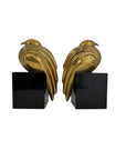 Vintage 1983 Dara International Brass Quail Bookends – Hollywood Regency Mid-Century Style