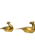 Vintage Brass Oversized Pheasant Pair – Mid-Century Figurines