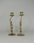 Dancing Fox Candleholders- A Pair