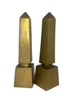 Vintage Brass Obelisks- A Pair