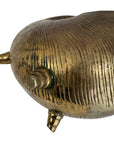 Vintage Brass Shell Stash Pot/Planter/Wine Holder