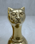 Vintage Brass Cat Head Bookends-A Pair