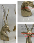 Vintage Brass Antelopes- A  Pair