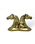 Vintage Brass Horse Head Bookends-A Pair