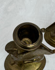 Vintage Brass Winged Sphinx Candleholders-A Pair