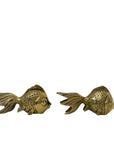 Vintage Brass Twin Fish Figurines – Mid-Century Modern Ocean-Inspired Pair