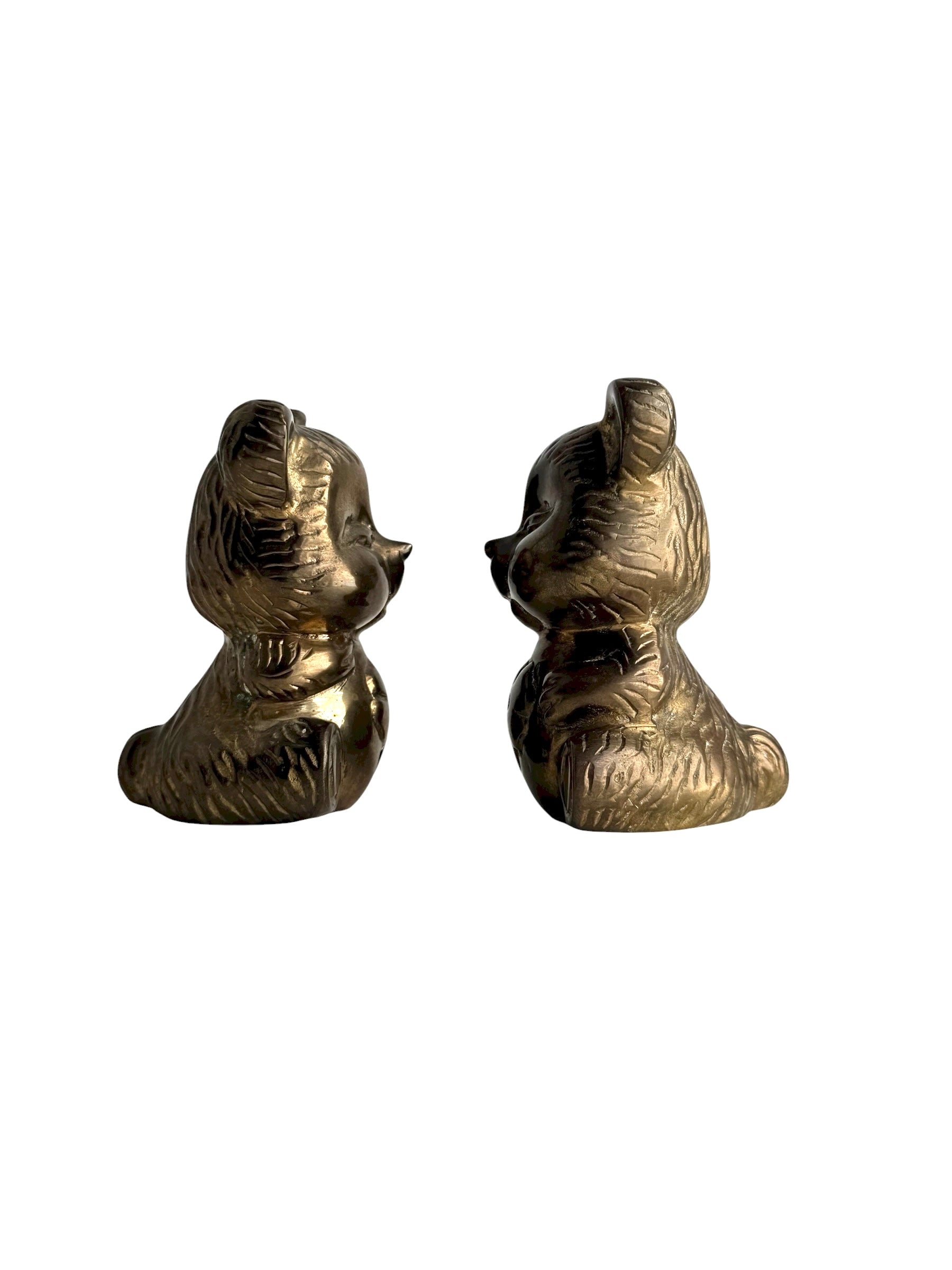 Vintage Brass “Good Luck Bears” – Mid-Century Modern Pair