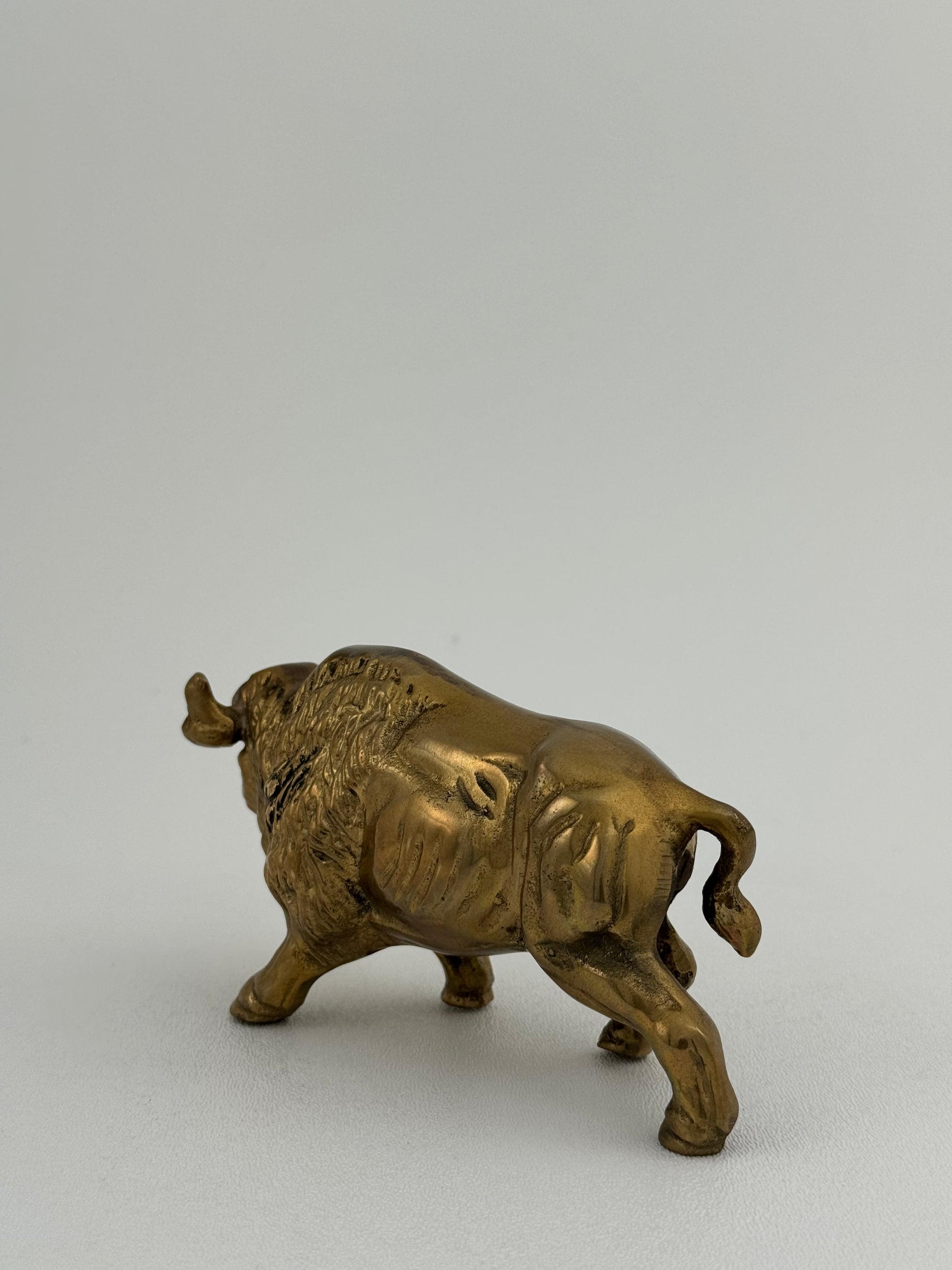 Vintage Brass Bison