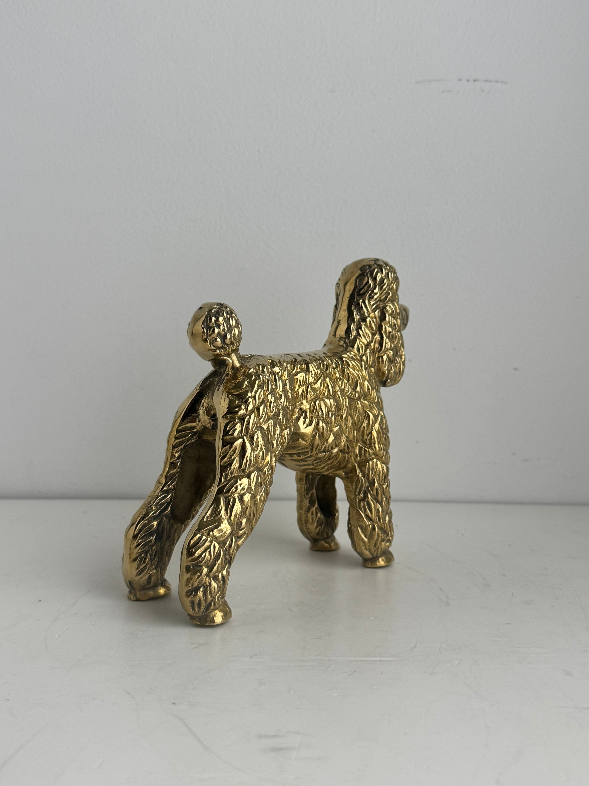 Vintage Brass Poodle