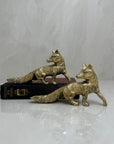 Vintage Brass Foxes- A Pair