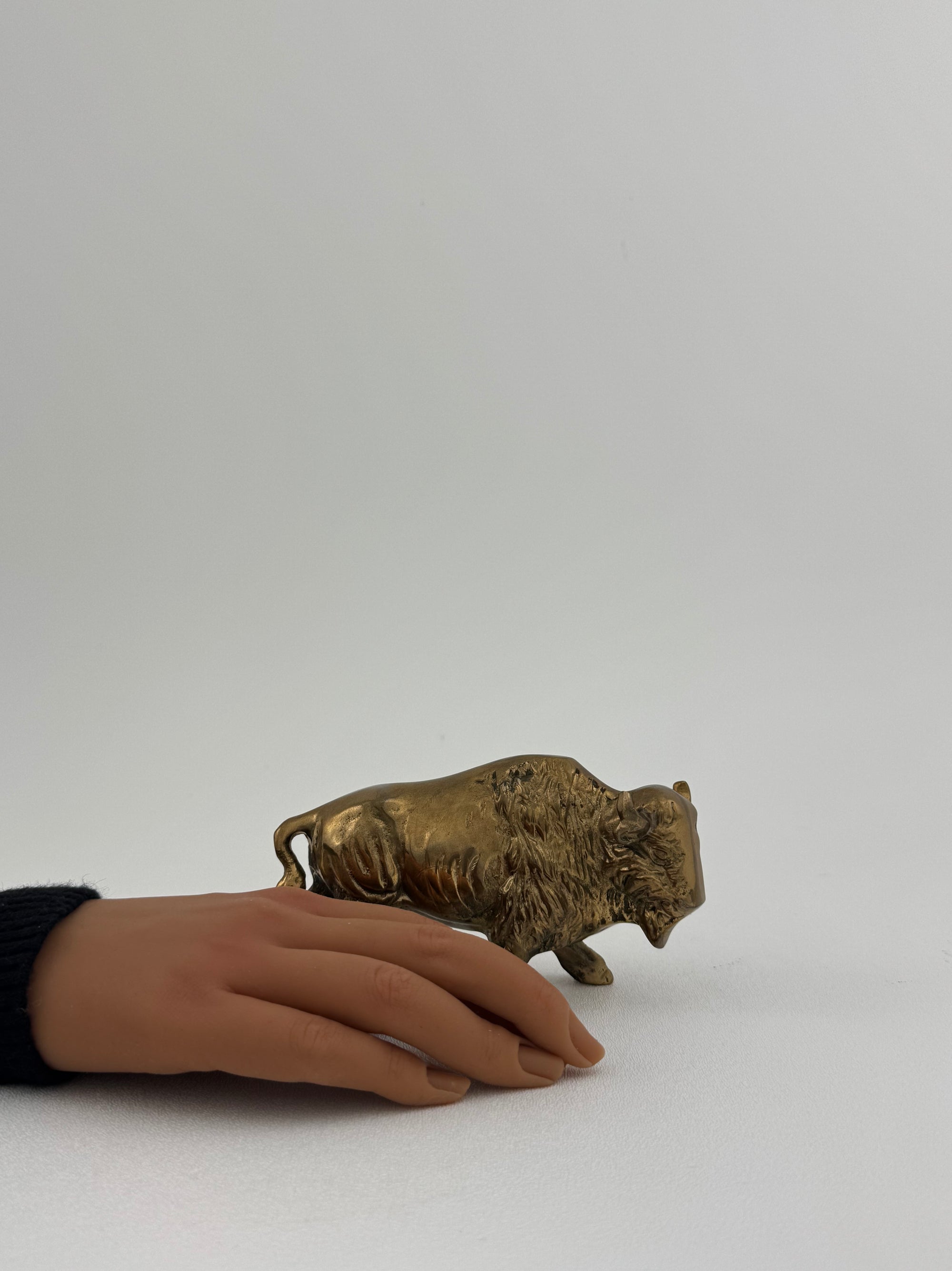 Vintage Brass Bison