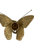 Vintage Brass Butterfly Candleholders - A Pair