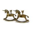 Vintage Brass Unicorn Candleholders-A Pair