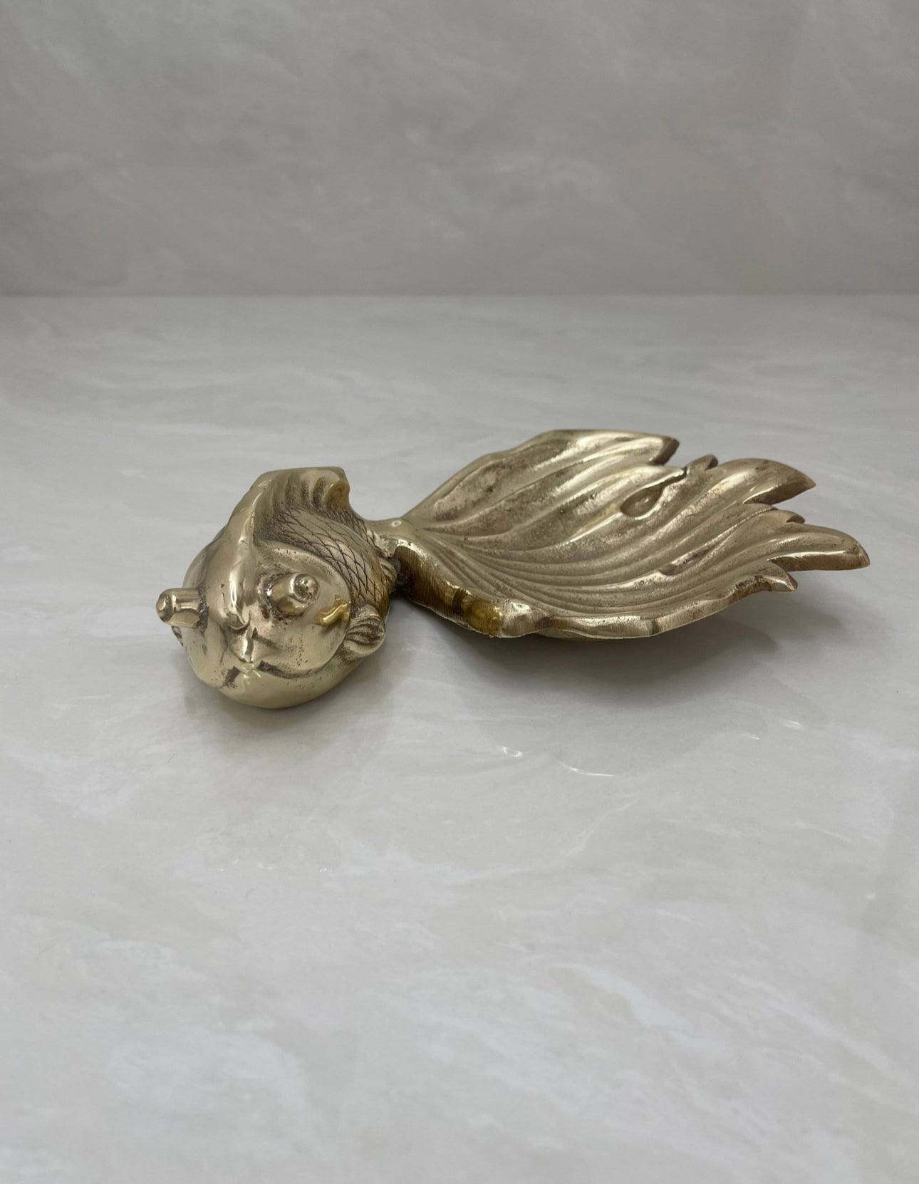 Vintage Brass Fish Trinket Dish