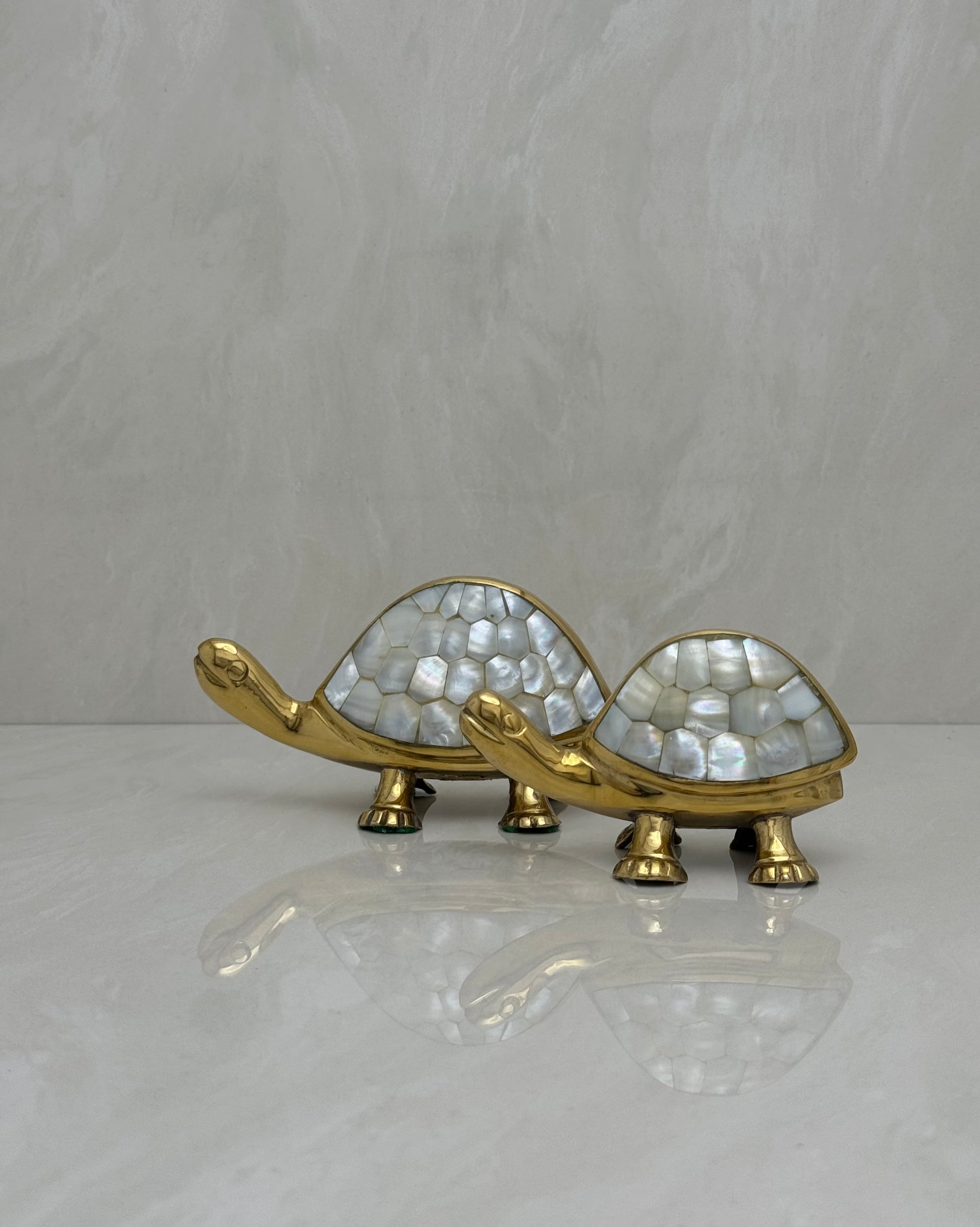 Vintage Turtles with Mother of Pearl Shell-A Pair