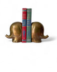 Vintage Brass Elephant Bookends- A Pair