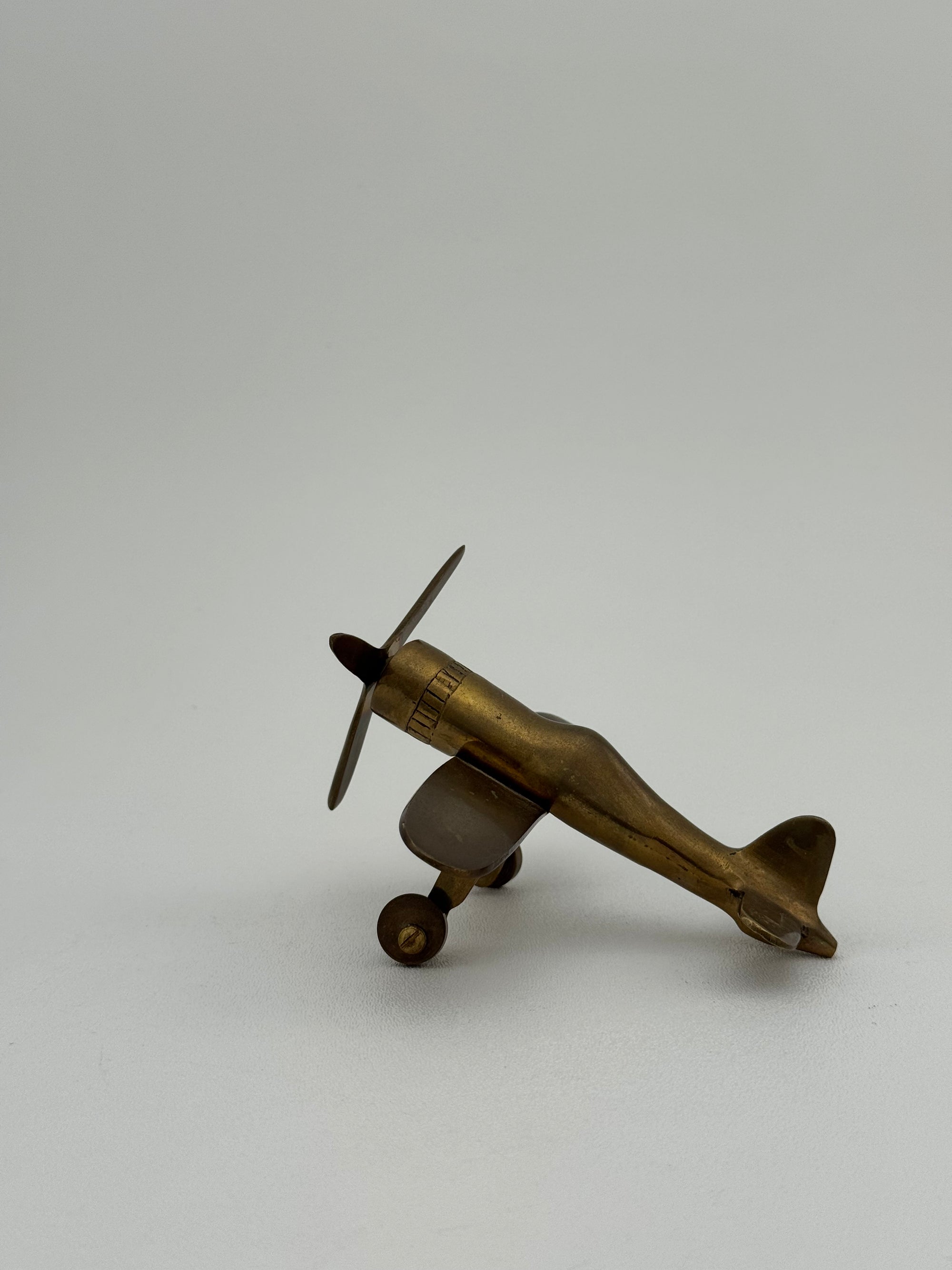 Small Vintage Brass Airplane