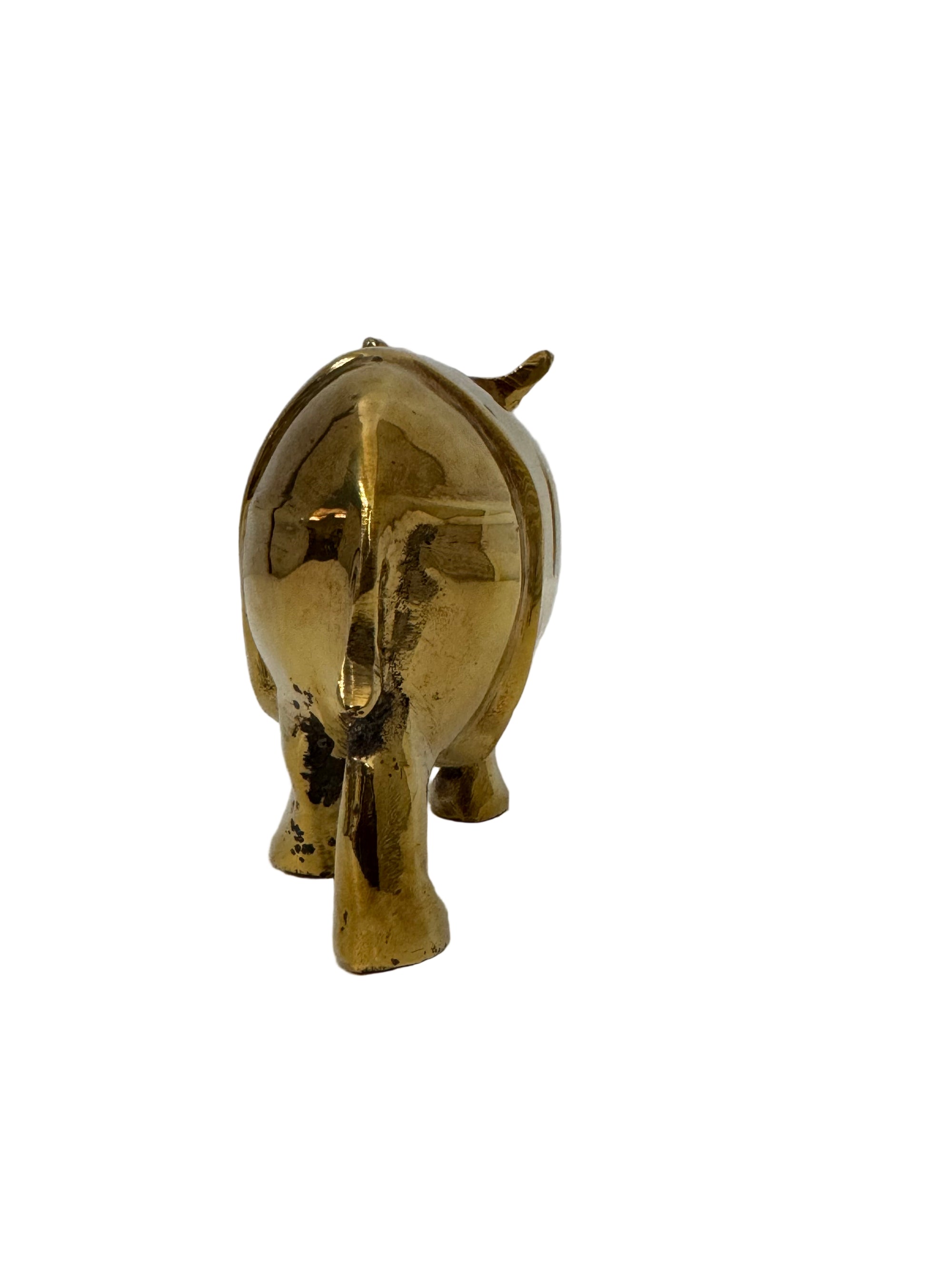 vintage brass rhinoceros