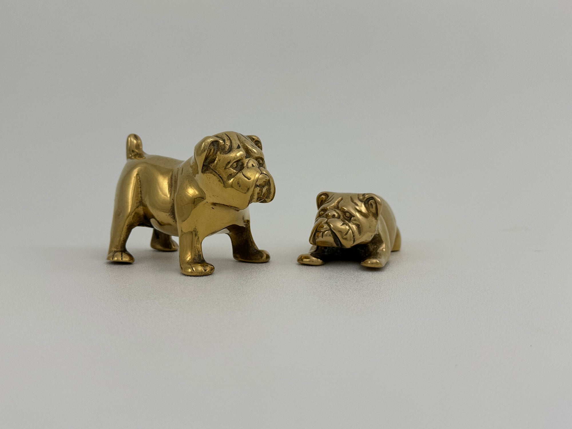 Vintage Brass Bulldogs-A Pair