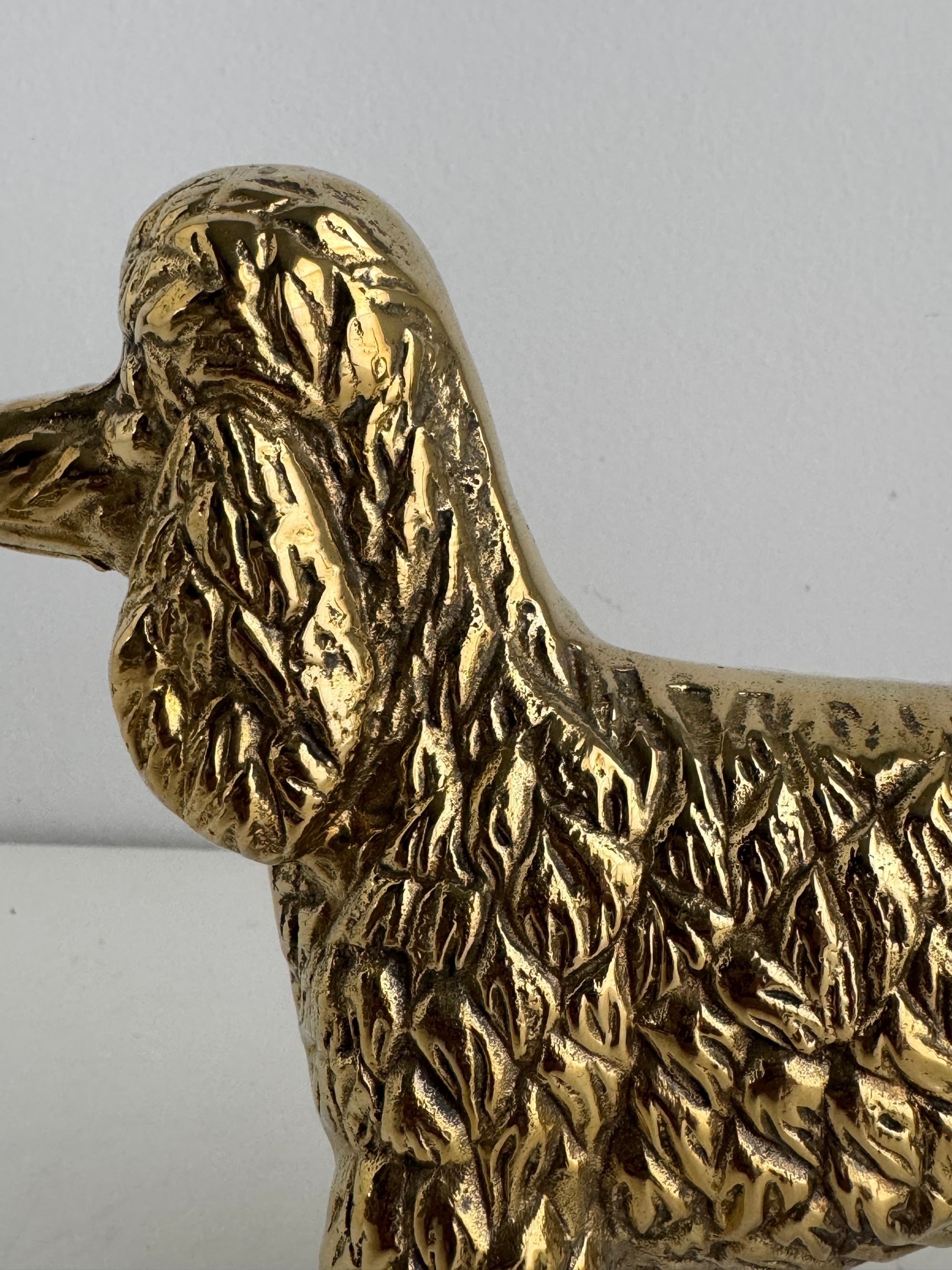 Vintage Brass Poodle