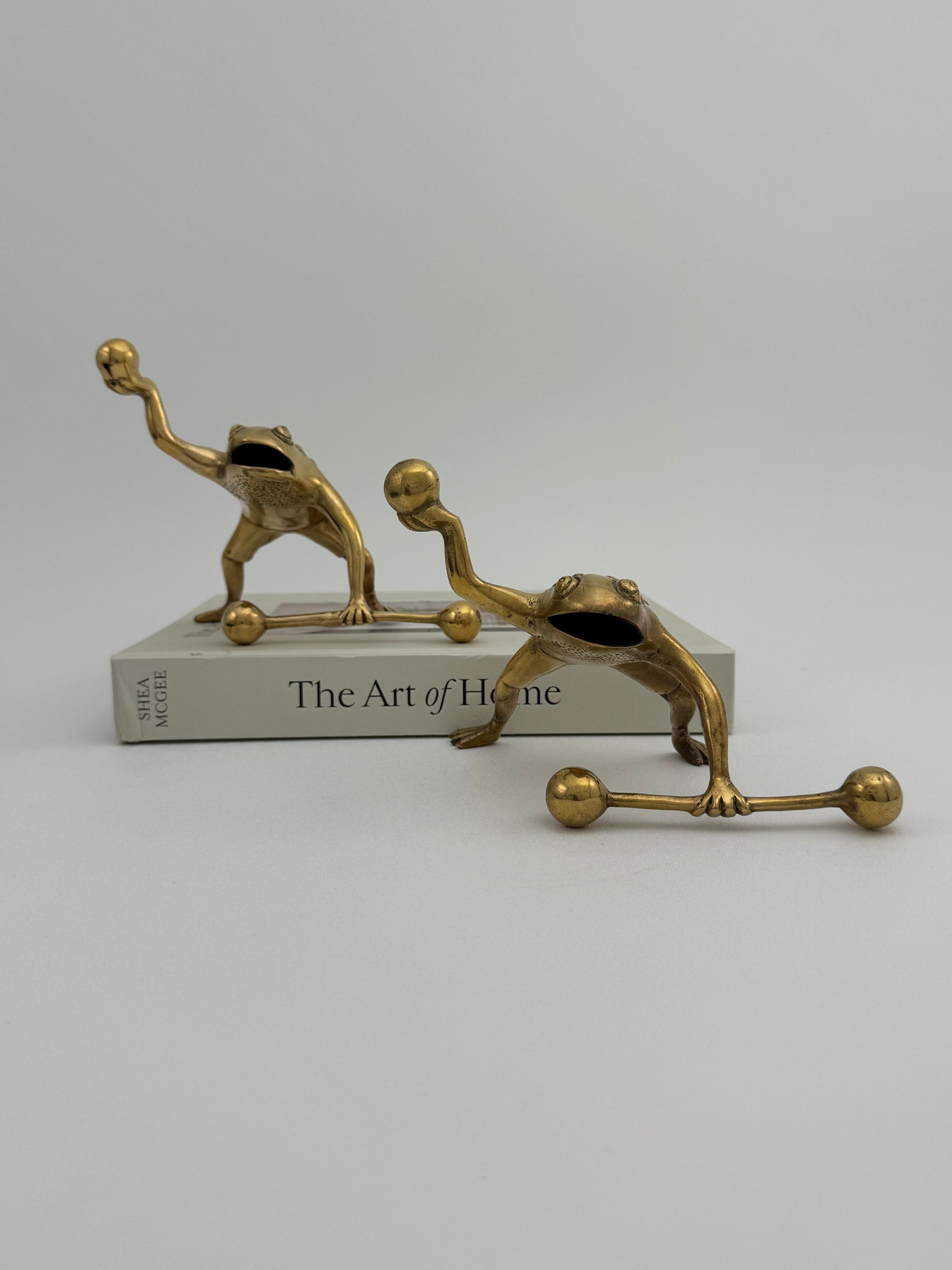 Vintage Brass Workout Frogs-A Pair