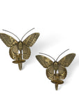 Vintage Brass Butterfly Wall Sconces- A Pair