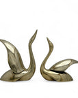 Vintage MCM Brass Swans- A Pair