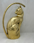 Vintage Brass Stylized Long Tailed Cat-MCM By Dolbi Cashier