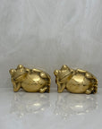 Vintage Brass Relaxing Frogs- A Pair