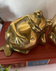 Vintage Brass Big Belly Retro Frogs- A Pair