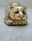 Sweet Vintage Brass Sleeping Cat